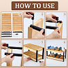 Pine Wood with Iron Mobile Phone Holders ODIS-WH0038-317-3