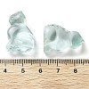 Glass Carved Cat Figurines DJEW-L023-B28-3