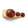 Natural Carnelian Alligator Hair Clips G-B042-03G-15-1