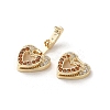 Brass Micro Pave Cubic Zirconia Fold Over Clasps KK-H455-53G-02-2