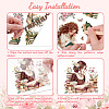 3 Sheets 3 Styles PVC Waterproof Decorative Stickers DIY-WH0404-106-3