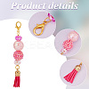 10Pcs 10 Styles Glass & Acrylic & Resin Beaded Pendant Decorations HJEW-AB00273-4