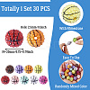 30Pcs Sport Theme Resin Rhinestone Beads RESI-TA0003-96C-4
