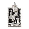 Brass Micro Pave Cubic Zirconia Pendants with Enamel KK-H458-01P-22-1