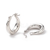Brass Thick Hoop Earrings for Women EJEW-I270-02P-2