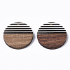 Resin & Walnut Wood Pendants X-RESI-T035-11-2