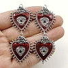Gothic Style Alloy Resin Pendants X-PW-WGE8991-01-2