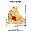 304 Stainless Steel Micro Pave Cubic Zirconia Pendants STAS-OY008-70G-2