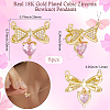 8Pcs Brass Micro Pave Cubic Zirconia Connector Charms KK-BBC0019-38-2