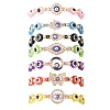 Resin Evil Eye Braided Bead Bracelets for Women BJEW-FS00018-07-4