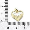 Heart Shape Brass Pendants KK-V010-33G-3