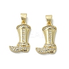 Brass Micro Pave Cubic Zirconia Pendants KK-D384-04G-1