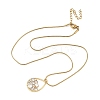 304 Stainless Steel Micro Pave Clear Cubic Zirconia Pendant Necklaces for Women LS-NJEW-Z103-01G-05-4