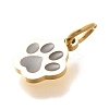 PVD Vacuum Plating 304 Stainless Steel Enamel Charms STAS-U035-06G-2