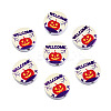 Halloween Printed Natural Wood Beads WOOD-T021-76-3