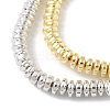 2 Strands 2 Colors Electroplated Non-magnetic Synthetic Hematite Beads Strands G-YW0001-36-2