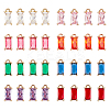 32Pcs 8 Colors Transparent Glass Charms GLAA-PH0001-22-1