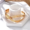 Brass Cuff Bangles for Women BJEW-F482-09G-2