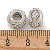 Rack Plating Brass Micro Pave Clear Cubic Zirconia Beads KK-U030-17P-2