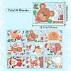 9 Sheets 9 Styles Christmas Themed PVC Static Stickers STIC-WH0004-07-2
