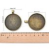 Tibetan Style Flat Round Alloy Big Pendant Cabochon Settings LS-X-TIBEP-Q049-09AB-NR-3