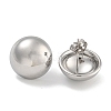 304 Stainless Steel Half Round Stud Earrings for Women EJEW-U022-03P-2