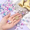 80Pcs 4 Colors Imitation Pearl Acrylic Beads OACR-YW0002-57-4