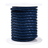 Braided Cowhide Leather Cord NWIR-N005-01M-3mm-1