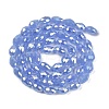 Opaque Solid Color Electroplate Glass Beads Strands EGLA-N013-J8mm-B06-2
