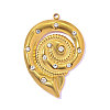 304 Stainless Steel Rhinestone Pendants STAS-OY017-62G-3