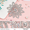 Brass and Crystal Rhinestone Ornament Accessories DIY-WH0302-36-3