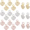 24Pcs 3 Colors Brass Micro Pave Clear Cubic Zirconia Charms KK-NB0001-41-1