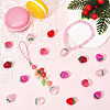 48Pcs 6 Colors Transparent Resin Pendants RESI-SC0036-63B-4