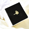 Brass Micro Pave Clear Cubic Zirconia Cuff Rings for Women RJEW-S399-14G-3