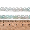 Electroplated Natural Agate Beads Strands G-B191-A07-6mm-14-5