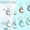 7Pcs Natural & Synthetic Mixed Stone Keychains KEYC-FS00049-3