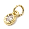 Brass Cubic Zirconia Charms KK-G554-02A-01-2
