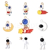 18Pcs 9 Styles Alloy Enamel Pendants FIND-FS0003-66-1