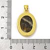 Natural Black Lip Shell Carved Nine Tailed Fox Pendants KK-D537-06G-03-3