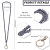 1Pc Silicone ID Card Neck Strap Card Holder NJEW-SW00027-03-2
