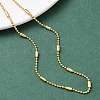 2MM Brass Column Satellite Chain Necklaces for Women NJEW-B148-03G-3