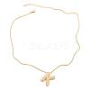 Brass Micro Pave Clear Cubic Zirconia Initial Pendant Necklaces for Women FS-WGDC51D-11-2