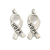 Awareness Ribbon Hope Tibetan Style Alloy Pendants TIBEP-R344-11AS-LF-1