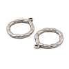 Hammered 304 Stainless Steel Pendants STAS-B099-01B-P-2