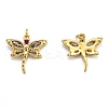 Brass Micro Pave Clear Cubic Zirconia Pendants ZIRC-J025-57G-2