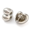 Rack Plating Brass Heart Stud Earrings EJEW-P242-01P-2