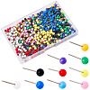 600Pcs 10 Colors Round Stainless Steel Drawing Pins FIND-SP0004-46-1