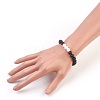 Natural Gemstone and Natural Dyed Lava Rock Stretch Bracelets Sets BJEW-JB03798-4