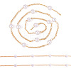 DIY Plastic Pearl Beaded Chains Bracelet Necklace Making Kit DIY-TA0009-70-2