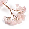 Natural Rose Quartz Chips Tree of Life Decorations DJEW-B013-01F-2